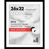 image:imageAmericanflat 26x32 Poster Frame  Matted to 22x28  Engineered Wood  White  Polished plexiglass front hangs vertical or horizontal sawtooth hangers included secure turntab backingBlack