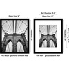 image:imageAmericanflat 26x32 Poster Frame  Matted to 22x28  Engineered Wood  White  Polished plexiglass front hangs vertical or horizontal sawtooth hangers included secure turntab backingBlack