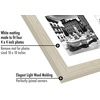 image:imageAmericanflat 4x4 Collage Picture Frame  Fits 4  Driftwood  Overall frame size 10x10 Shatterresistant glass sawtooth hangers included fits photos and artLight Wood