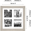 image:imageAmericanflat 4x4 Collage Picture Frame  Fits 4  Driftwood  Overall frame size 10x10 Shatterresistant glass sawtooth hangers included fits photos and artDriftwood