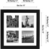 image:imageAmericanflat 4x4 Collage Picture Frame  Fits 4  Driftwood  Overall frame size 10x10 Shatterresistant glass sawtooth hangers included fits photos and artBlack