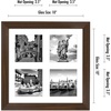 image:imageAmericanflat 4x4 Collage Picture Frame  Fits 4  Driftwood  Overall frame size 10x10 Shatterresistant glass sawtooth hangers included fits photos and artWalnut