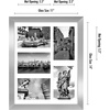 image:imageAmericanflat 4x6 Collage Picture Frame  Fits 4  Engineered Wood  WhiteSilver