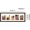 image:imageAmericanflat 4x6 Collage Picture Frame  Fits 4  Engineered Wood  WhiteWalnut
