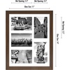 image:imageAmericanflat 4x6 Collage Picture Frame  Fits 4  Engineered Wood  WhiteWalnut