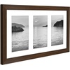 image:imageAmericanflat 4x6 Collage Picture Frame  Fits 4  Engineered Wood  WhiteWalnut
