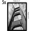 image:imageAmericanflat 4x6 Picture Frame 5Pack  Slim Molding  Black  Polished plexiglass front wall or tabletop display with included easel triangle hangers included secure turntab backingBlack