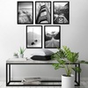 image:imageAmericanflat 4x6 Picture Frame 5Pack  Slim Molding  Black  Polished plexiglass front wall or tabletop display with included easel triangle hangers included secure turntab backingBlack