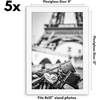 image:imageAmericanflat 4x6 Picture Frame 5Pack  Slim Molding  Black  Polished plexiglass front wall or tabletop display with included easel triangle hangers included secure turntab backingWhite