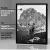 image:imageAmericanflat 4x6 Picture Frame 5Pack  Slim Molding  Black  Polished plexiglass front wall or tabletop display with included easel triangle hangers included secure turntab backingBlack