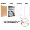 image:imageAmericanflat 4x6 Picture Frame 5Pack  Slim Molding  Black  Polished plexiglass front wall or tabletop display with included easel triangle hangers included secure turntab backingWhite