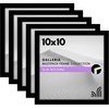 image:imageAmericanflat 4x6 Picture Frame 5Pack  Slim Molding  Black  Polished plexiglass front wall or tabletop display with included easel triangle hangers included secure turntab backingBlack