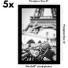 image:imageAmericanflat 4x6 Picture Frame 5Pack  Slim Molding  Black  Polished plexiglass front wall or tabletop display with included easel triangle hangers included secure turntab backingBlack