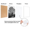 image:imageAmericanflat 4x6 Picture Frame 5Pack  Slim Molding  Black  Polished plexiglass front wall or tabletop display with included easel triangle hangers included secure turntab backingWhite