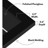 image:imageAmericanflat 4x6 Picture Frame 5Pack  Slim Molding  Black  Polished plexiglass front wall or tabletop display with included easel triangle hangers included secure turntab backingBlack