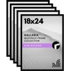 image:imageAmericanflat 4x6 Picture Frame 5Pack  Slim Molding  Black  Polished plexiglass front wall or tabletop display with included easel triangle hangers included secure turntab backingBlack