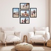 image:imageAmericanflat 4x6 Picture Frame 5Pack  Slim Molding  Black  Polished plexiglass front wall or tabletop display with included easel triangle hangers included secure turntab backingBlack