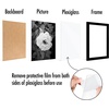 image:imageAmericanflat 4x6 Picture Frame 5Pack  Slim Molding  Black  Polished plexiglass front wall or tabletop display with included easel triangle hangers included secure turntab backingBlack