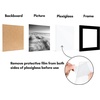 image:imageAmericanflat 4x6 Picture Frame 5Pack  Slim Molding  Black  Polished plexiglass front wall or tabletop display with included easel triangle hangers included secure turntab backingBlack