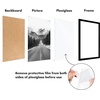 image:imageAmericanflat 4x6 Picture Frame 5Pack  Slim Molding  Black  Polished plexiglass front wall or tabletop display with included easel triangle hangers included secure turntab backingBlack