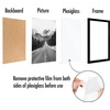 image:imageAmericanflat 4x6 Picture Frame 5Pack  Slim Molding  Black  Polished plexiglass front wall or tabletop display with included easel triangle hangers included secure turntab backingBlack