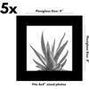 image:imageAmericanflat 4x6 Picture Frame 5Pack  Slim Molding  Black  Polished plexiglass front wall or tabletop display with included easel triangle hangers included secure turntab backingBlack