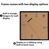 image:imageAmericanflat 4x6 Picture Frame 5Pack  Slim Molding  Black  Polished plexiglass front wall or tabletop display with included easel triangle hangers included secure turntab backingBlack