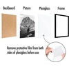 image:imageAmericanflat 4x6 Picture Frame 5Pack  Slim Molding  Black  Polished plexiglass front wall or tabletop display with included easel triangle hangers included secure turntab backingBlack
