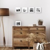 image:imageAmericanflat 4x6 Picture Frame 5Pack  Slim Molding  Black  Polished plexiglass front wall or tabletop display with included easel triangle hangers included secure turntab backingWhite
