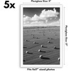 image:imageAmericanflat 4x6 Picture Frame 5Pack  Slim Molding  Black  Polished plexiglass front wall or tabletop display with included easel triangle hangers included secure turntab backingWhite