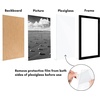 image:imageAmericanflat 4x6 Picture Frame 5Pack  Slim Molding  Black  Polished plexiglass front wall or tabletop display with included easel triangle hangers included secure turntab backingBlack