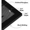 image:imageAmericanflat 4x6 Picture Frame 5Pack  Slim Molding  Black  Polished plexiglass front wall or tabletop display with included easel triangle hangers included secure turntab backingBlack