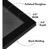 image:imageAmericanflat 4x6 Picture Frame 5Pack  Slim Molding  Black  Polished plexiglass front wall or tabletop display with included easel triangle hangers included secure turntab backingBlack