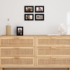 image:imageAmericanflat 4x6 Picture Frame 5Pack  Slim Molding  Black  Polished plexiglass front wall or tabletop display with included easel triangle hangers included secure turntab backingBlack
