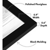 image:imageAmericanflat 4x6 Picture Frame 5Pack  Slim Molding  Black  Polished plexiglass front wall or tabletop display with included easel triangle hangers included secure turntab backingBlack