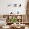 image:imageAmericanflat 4x6 Picture Frame 5Pack  Slim Molding  Black  Polished plexiglass front wall or tabletop display with included easel triangle hangers included secure turntab backingWhite