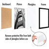 image:imageAmericanflat 4x6 Picture Frame 5Pack  Slim Molding  Black  Polished plexiglass front wall or tabletop display with included easel triangle hangers included secure turntab backingBlack