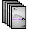 image:imageAmericanflat 4x6 Picture Frame 5Pack  Slim Molding  Black  Polished plexiglass front wall or tabletop display with included easel triangle hangers included secure turntab backingBlack