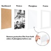 image:imageAmericanflat 4x6 Picture Frame 5Pack  Slim Molding  Black  Polished plexiglass front wall or tabletop display with included easel triangle hangers included secure turntab backingWhite