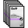 image:imageAmericanflat 4x6 Picture Frame 5Pack  Slim Molding  Black  Polished plexiglass front wall or tabletop display with included easel triangle hangers included secure turntab backingBlack