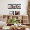 image:imageAmericanflat 4x6 Picture Frame 5Pack  Slim Molding  Black  Polished plexiglass front wall or tabletop display with included easel triangle hangers included secure turntab backingBlack
