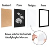 image:imageAmericanflat 4x6 Picture Frame 5Pack  Slim Molding  Black  Polished plexiglass front wall or tabletop display with included easel triangle hangers included secure turntab backingBlack