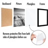 image:imageAmericanflat 4x6 Picture Frame 5Pack  Slim Molding  Black  Polished plexiglass front wall or tabletop display with included easel triangle hangers included secure turntab backingBlack