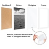 image:imageAmericanflat 4x6 Picture Frame 5Pack  Slim Molding  Black  Polished plexiglass front wall or tabletop display with included easel triangle hangers included secure turntab backingWhite