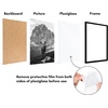 image:imageAmericanflat 4x6 Picture Frame 5Pack  Slim Molding  Black  Polished plexiglass front wall or tabletop display with included easel triangle hangers included secure turntab backingBlack