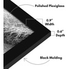 image:imageAmericanflat 4x6 Picture Frame 5Pack  Slim Molding  Black  Polished plexiglass front wall or tabletop display with included easel triangle hangers included secure turntab backingBlack