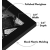 image:imageAmericanflat 4x6 Picture Frame 5Pack  Slim Molding  Black  Polished plexiglass front wall or tabletop display with included easel triangle hangers included secure turntab backingBlack