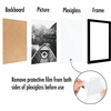 image:imageAmericanflat 4x6 Picture Frame 5Pack  Slim Molding  Black  Polished plexiglass front wall or tabletop display with included easel triangle hangers included secure turntab backingBlack