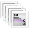 image:imageAmericanflat 4x6 Picture Frame 5Pack  Slim Molding  Black  Polished plexiglass front wall or tabletop display with included easel triangle hangers included secure turntab backingWhite