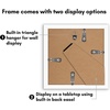image:imageAmericanflat 4x6 Picture Frame 5Pack  Slim Molding  Black  Polished plexiglass front wall or tabletop display with included easel triangle hangers included secure turntab backingWhite